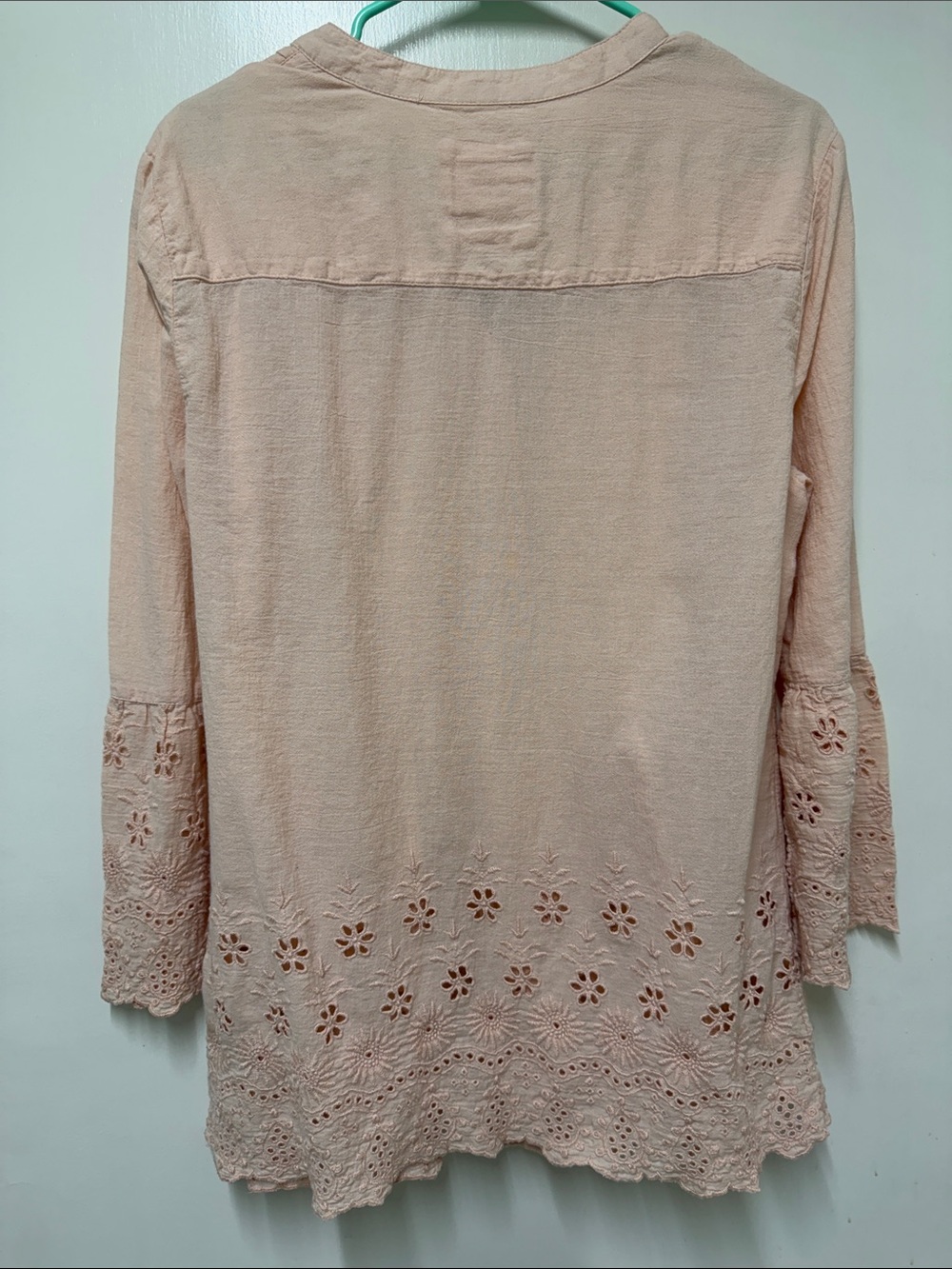 Style & Co. Blush Pink Embroidered Peasant Tunic - Picture 2 of 3